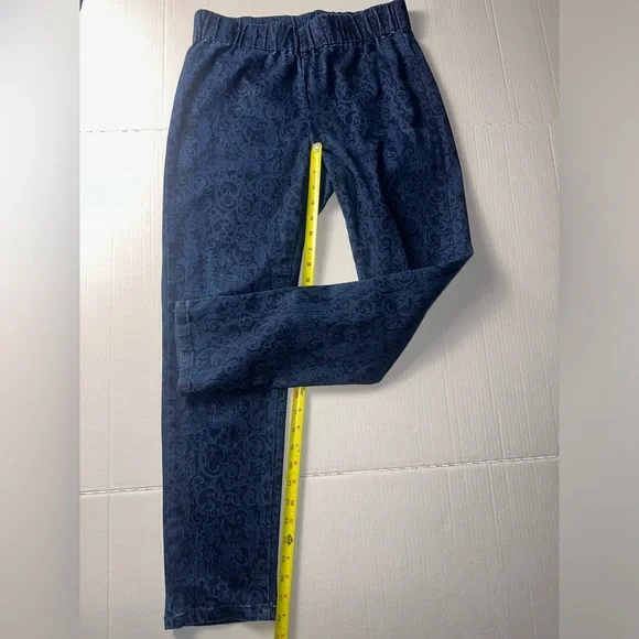 Soft Surroundings Women’s M‎ Blue Tapestry Print Jeggings Leggings Pull on - Picture 6 of 9